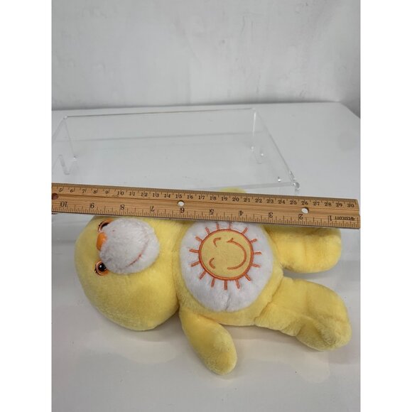 Vintage 2004 Care Bears Baby Plush Toy 9" Sunshine Yellow Smiling Sun Design Hea - Picture 3 of 8